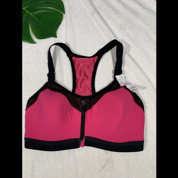 NEW Wacaol Zip Front Underwire Sports Bra 30D Pink - Picture 6 of 12